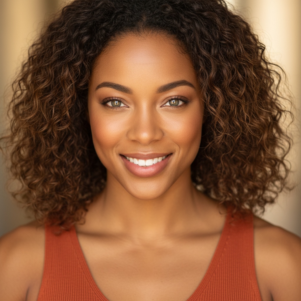 Athletic African American Woman - Professional model photography