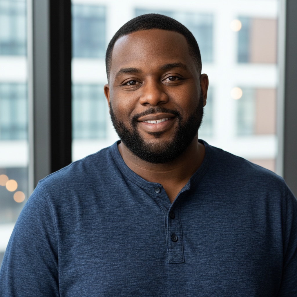 Curvy African American Man - Professional model photography